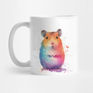 Hamster Pop Art Water Colors for Animal Lovers Mug